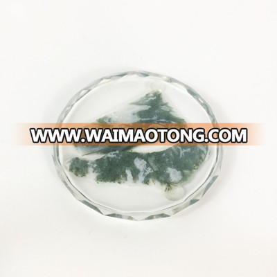 moss agate handmade coaster wholesale slate coaster