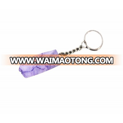 purple promotional crystal custom key ring