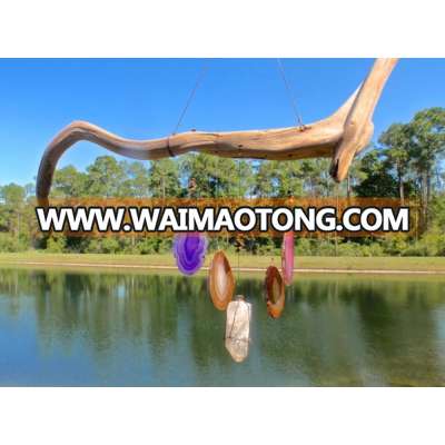 natural agate slice wind chime wholesale