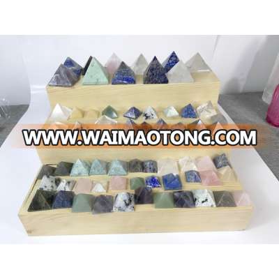 wholesale natural energy gemstone crystal loose mini pyramid