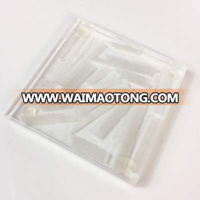 Square Acrylic Selenite Wand Bar Coaster